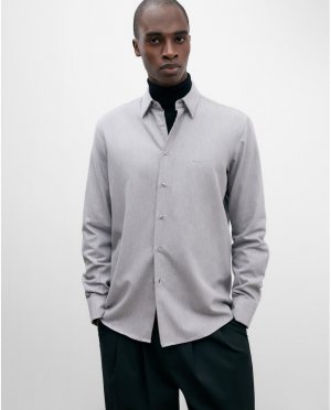 Мужская рубашка из 100% хлопка с длинным рукавом , светло-серый Adolfo Dominguez