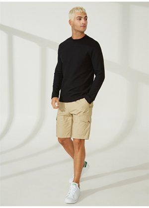 Коричневые мужские шорты-бермуды узкого кроя с нормальной талией AT.P.CO