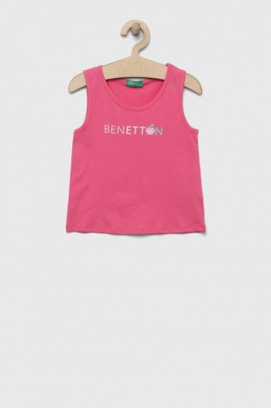 Детский хлопковый топ United Colors of Benetton, розовый Benetton