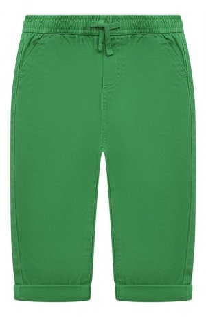 Хлопковые брюки Stella McCartney. Цвет: зелёный