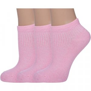 Носки , 3 пары, размер 21-23, розовый AKOS. Цвет: розовый