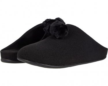 Домашняя обувь Chrissie Pom-Pom Slippers, цвет All Black FitFlop