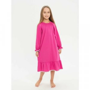 Сорочка , размер 152, фуксия, розовый Трикотажные сезоны. Цвет: фуксия/розовый