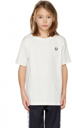 Детская белая футболка с круглым вырезом Fred Perry