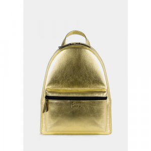 Рюкзак , фактура гладкая, золотой Saaj. Цвет: золотистый/золотой