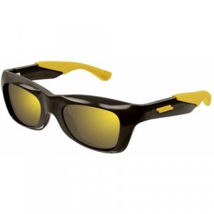 Солнцезащитные очки , желтый, коричневый Bottega Veneta. Цвет: желтый/коричневый
