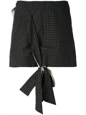 Мини-юбка с декоративным узлом спереди Anna K. Цвет: чёрный