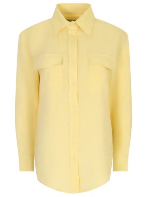 Рубашка льняная FORTE DEI MARMI COUTURE. Цвет: желтый