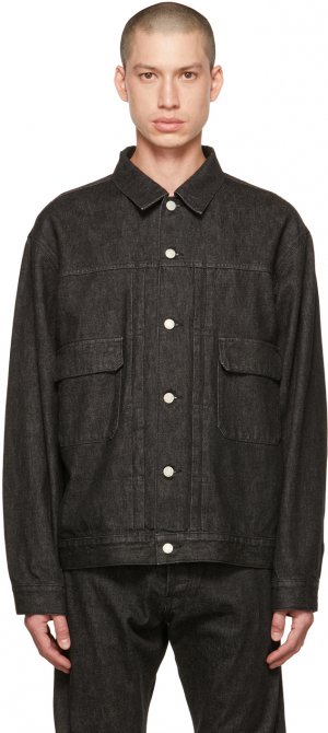 Черная джинсовая куртка с рисунком Undercover