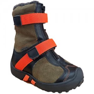 Ботинки зимние для мальчиков, 28 размер, хаки Bartek. Цвет: оранжевый/зеленый/хаки