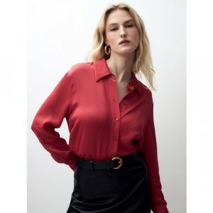 Блуза , размер 48, красный Pompa. Цвет: красный