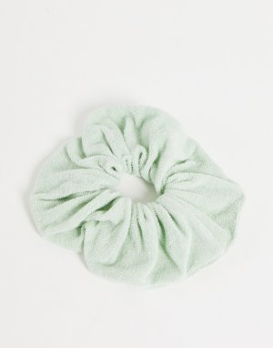 Резинка для волос из махровой ткани мятного цвета (от комплекта) -Зеленый цвет ASOS DESIGN