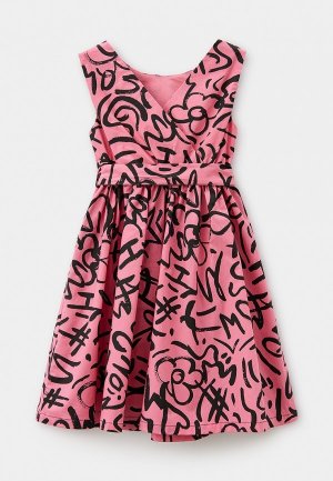Платье Moschino Kid MINI ME. Цвет: розовый