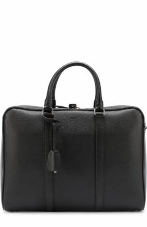 Кожаный портфель для ноутбука Tod’s. Цвет: черный