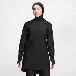 Женская туника полной длины для плавания Victory - Черный Nike