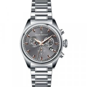 Наручные часы 10254 3M GIR, серебряный, серый Claude Bernard. Цвет: серебристый/серебряный