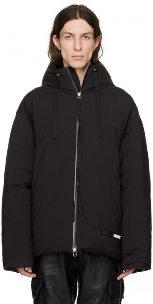 Черная литиевая куртка-пуховик OAMC