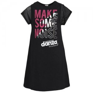 Платье Dimensione danza, хлопок, размер 134, черный Danza. Цвет: черный