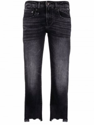 Укороченные джинсы R13. Цвет: черный
