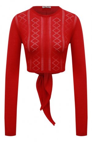 Пуловер из кашемира и шелка Miu. Цвет: красный