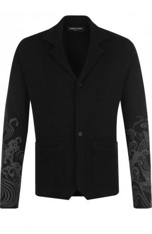Однобортный льняной пиджак Gemma. H. Цвет: черный