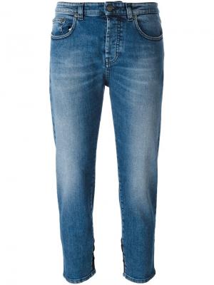 Эластичные укороченные джинсы Nº21. Цвет: синий