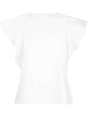 Блузка с оборками Jason Wu Collection. Цвет: белый