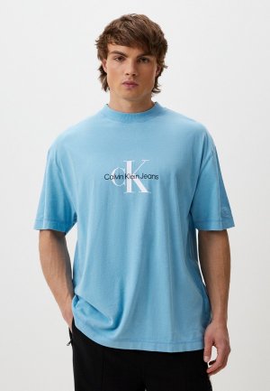 Футболка Calvin Klein Jeans. Цвет: голубой