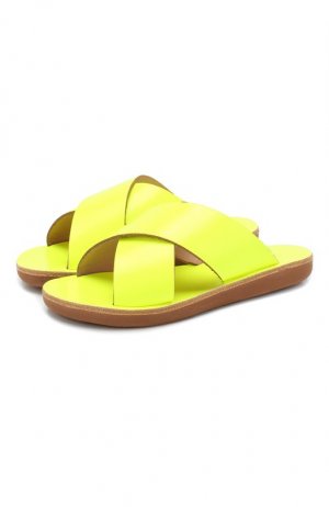 Кожаные шлепанцы Ancient Greek Sandals. Цвет: жёлтый
