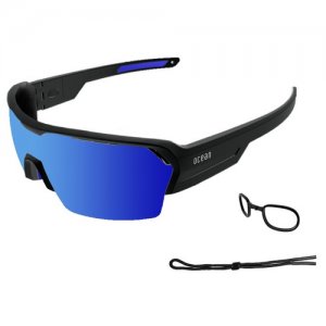 Солнцезащитные очки  Race Matt Black / Revo Blue Polarized lenses, черный OCEAN. Цвет: черный
