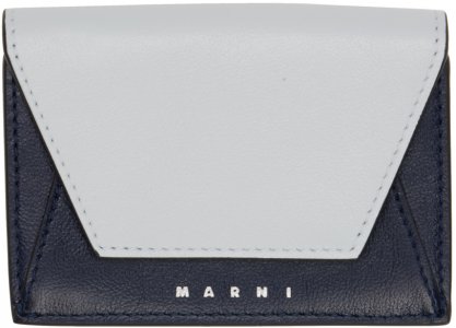 Синий бумажник Trifold Marni