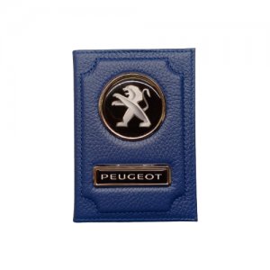 Обложка для автодокументов 1-6-1421, синий Peugeot