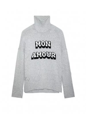 Шерстяной свитер с воротником Alma Mon Amour , цвет gris chine Zadig & Voltaire