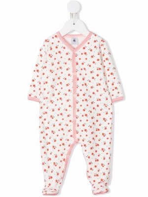 Пижама с цветочным принтом Petit Bateau. Цвет: белый