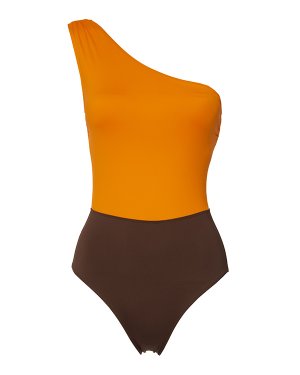 Купальник MaxMara_Beachwear. Цвет: оранжевый+коричневый