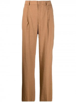 Прямые брюки строгого кроя Pt01. Цвет: коричневый