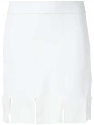 Короткая юбка с разрезами Gloria Coelho. Цвет: белый