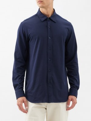 Рубашка из хлопкового джерси , синий Brioni
