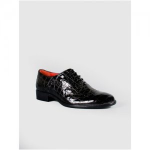 Женская обувь, G. Benatti,туфли, модель Броги, размер 37, лак, черный цвет, шнурки Gianmarco Benatti. Цвет: черный