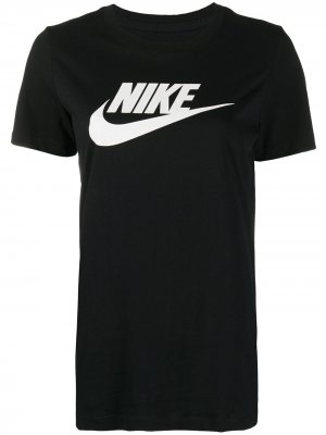 Футболка с логотипом Nike. Цвет: черный