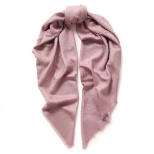 Платок из смеси шерсти и шелка Emilio Conte. Цвет: розовый