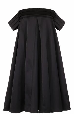 Платье свободного кроя с открытыми плечами Edit. Цвет: черный