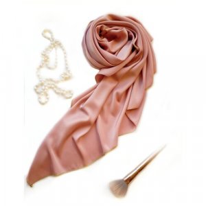 Платок, натуральный шелк, 90х90 см, розовый Sergio Valentini. Цвет: розовый/персиковый