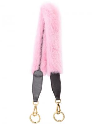 Fur bag strap Simonetta Ravizza. Цвет: розовый
