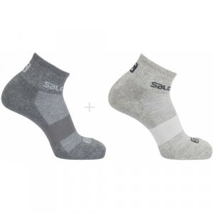 Носки Evasion 2-pack, 2 пары, размер M, серый Salomon. Цвет: серый