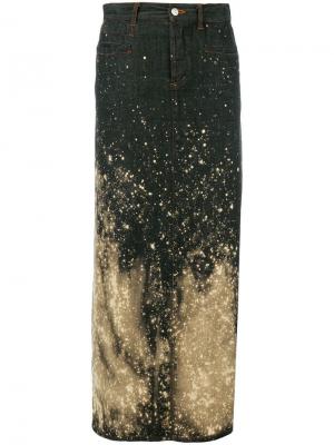Выбеленная джинсовая юбка Jean Paul Gaultier Vintage. Цвет: синий