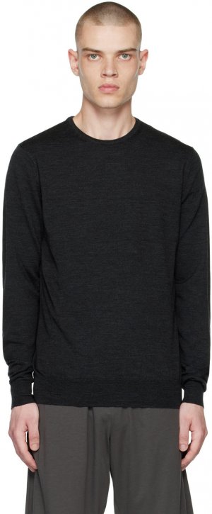 Серый свитер из шерсти мериноса Sunspel