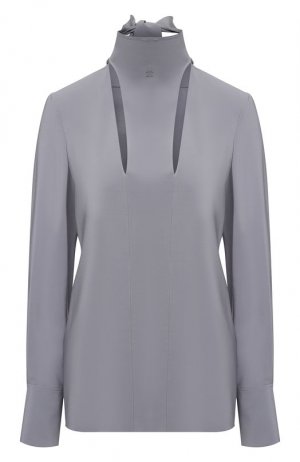Шелковая блузка Givenchy. Цвет: серый