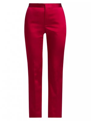 Бархатные укороченные брюки Rebel L'Agence, красный L'AGENCE