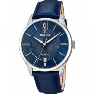Наручные часы FESTINA Classics, синий, серебряный. Цвет: синий/серебристый
